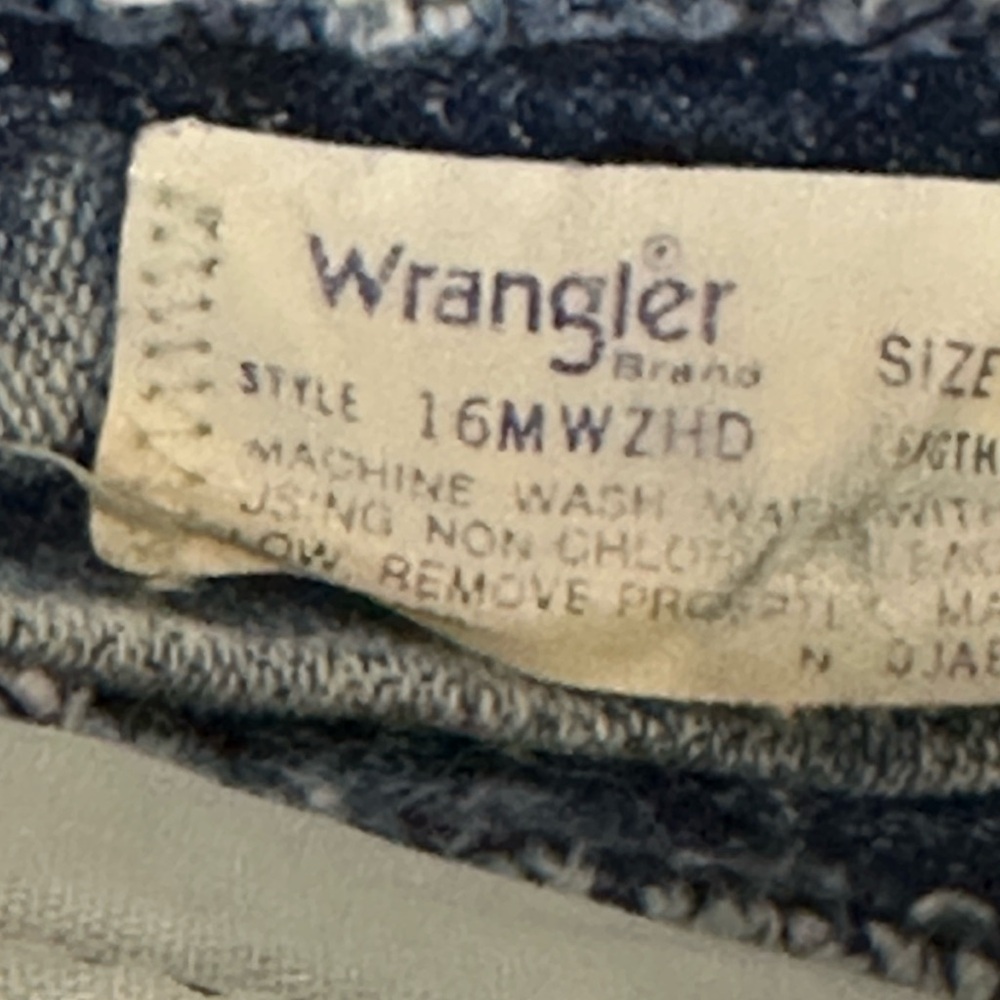 Vintage Wrangler High Waisted Mom Jeans Straight Leg Acid Wash‎ Pleated Size 13 - Picture 11 of 12